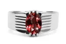 Vintage craft Ring Ruby Sterling silver 925 vrc007s
